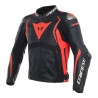 Chaqueta Dainese Mugello leather jacket Black/Fluo Red